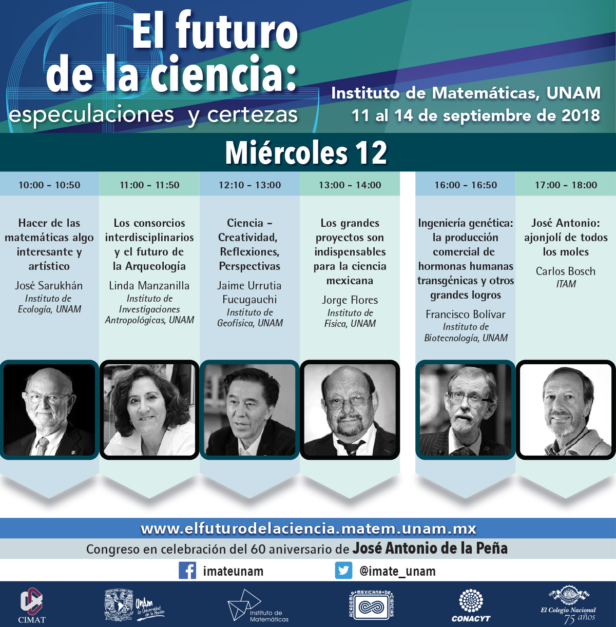 Programa de actividades del "El futuro de la ciencia: especulaciones y certezas"