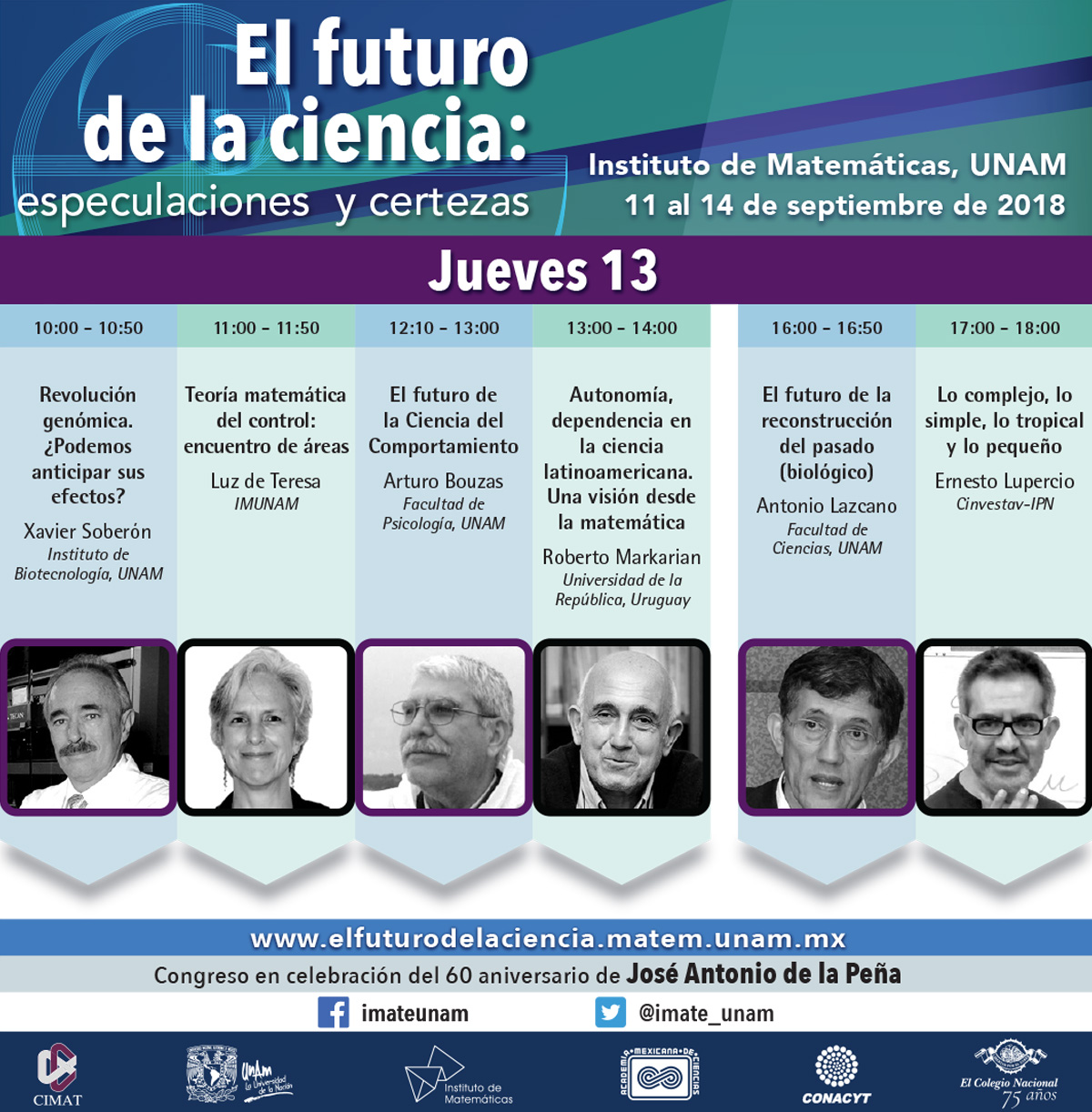 Programa de actividades del "El futuro de la ciencia: especulaciones y certezas"