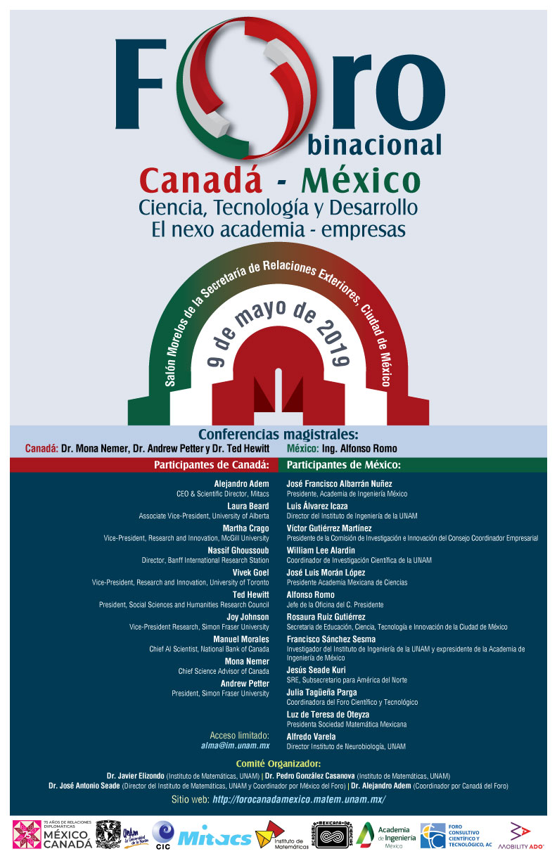 Foro binacional  Canadá - México. Ciencia, Tecnología y Desarrollo. El nexo academia - empresas
