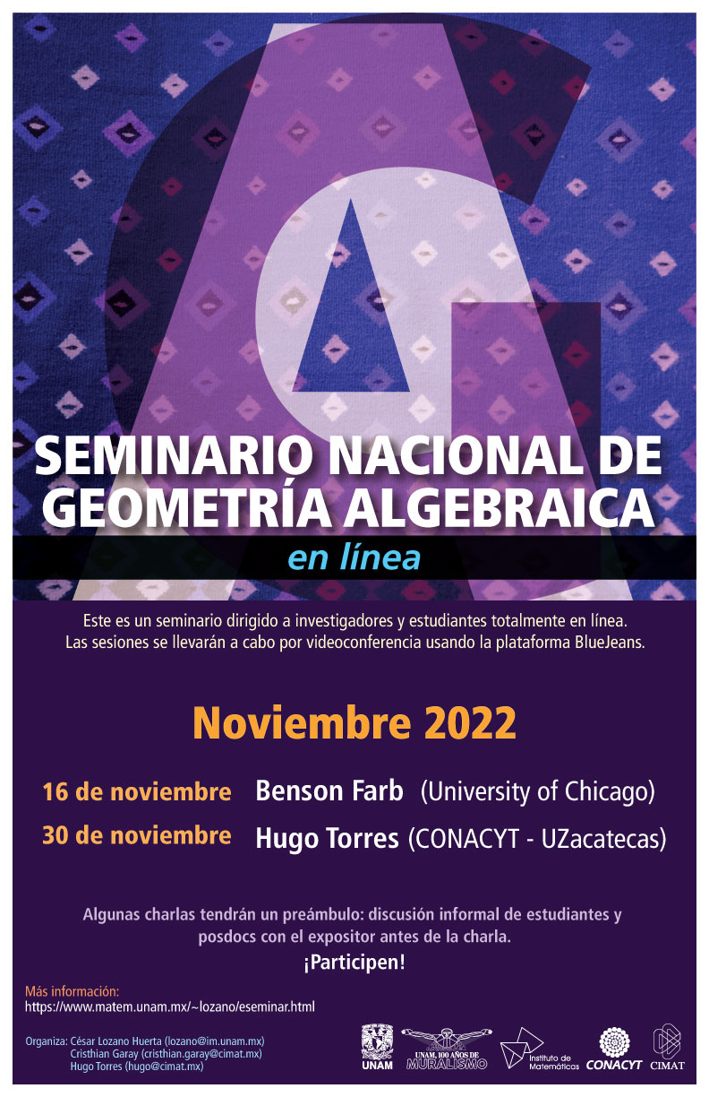 Seminario Nacional de Geometría Algebraica en línea