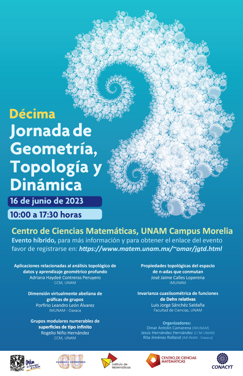 Décima Jornada de Geometría, Topología y Dinámica 