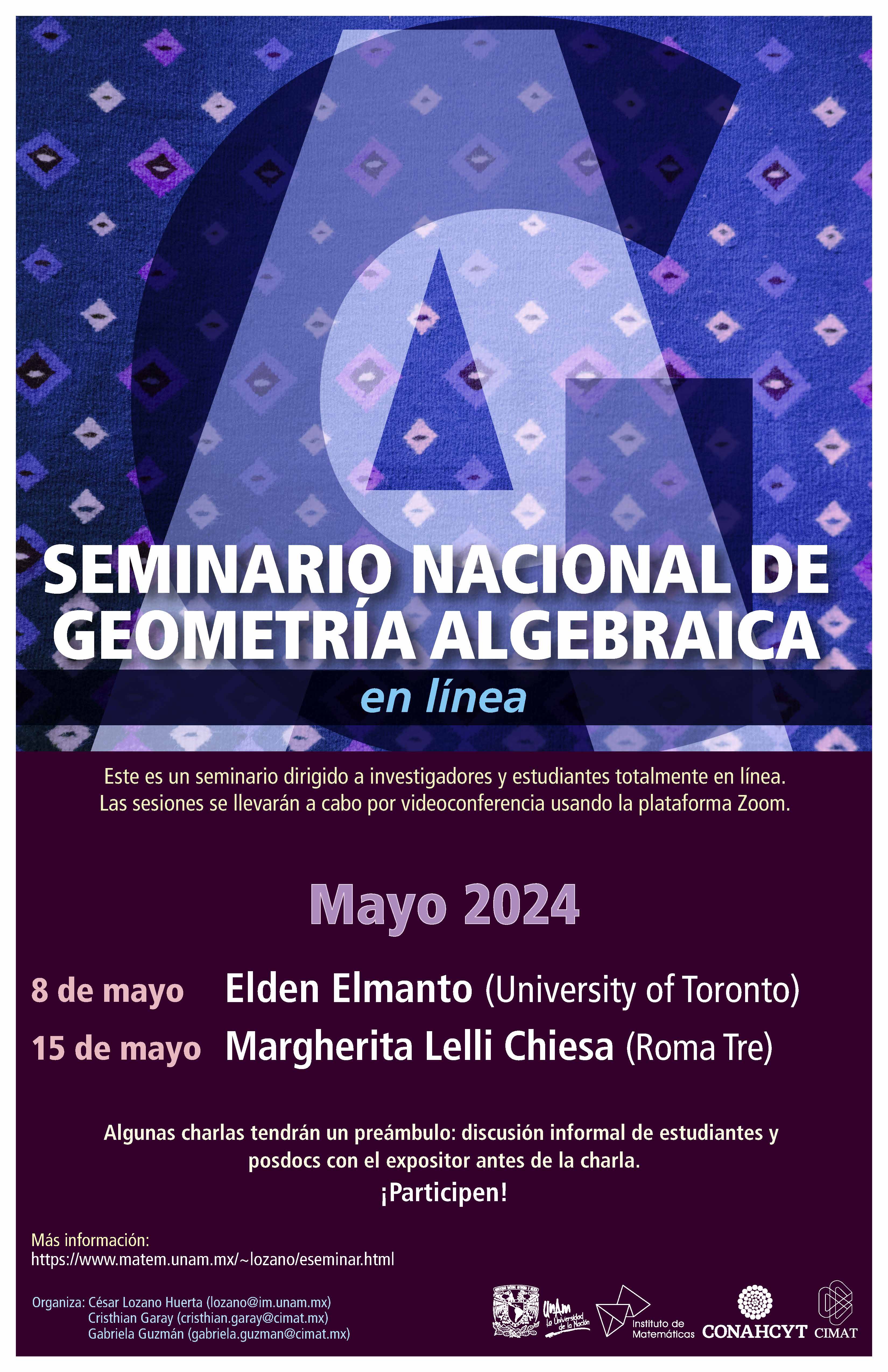 Seminario Nacional de Geometría Algebraica en línea