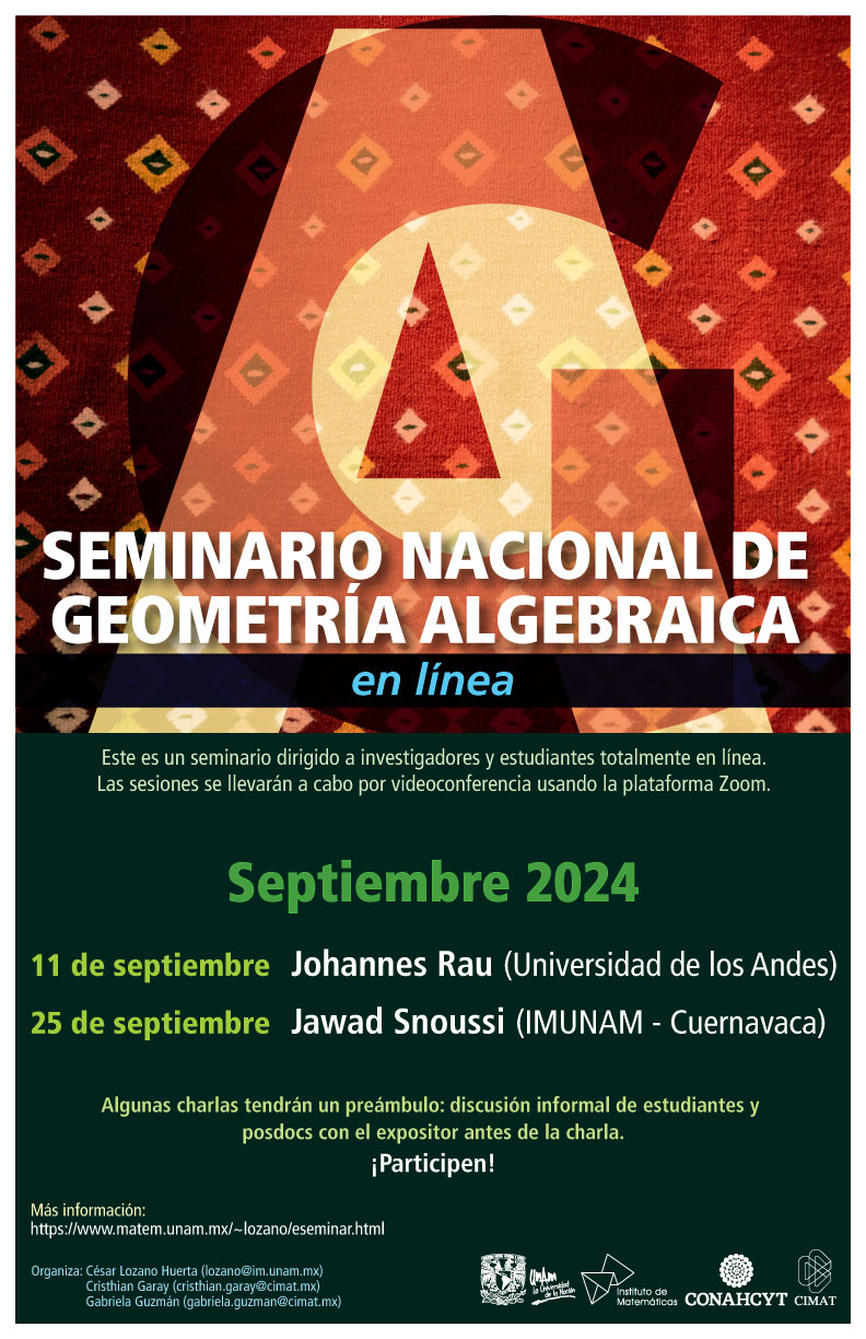 Seminario Nacional de Geometría Algebraica en línea