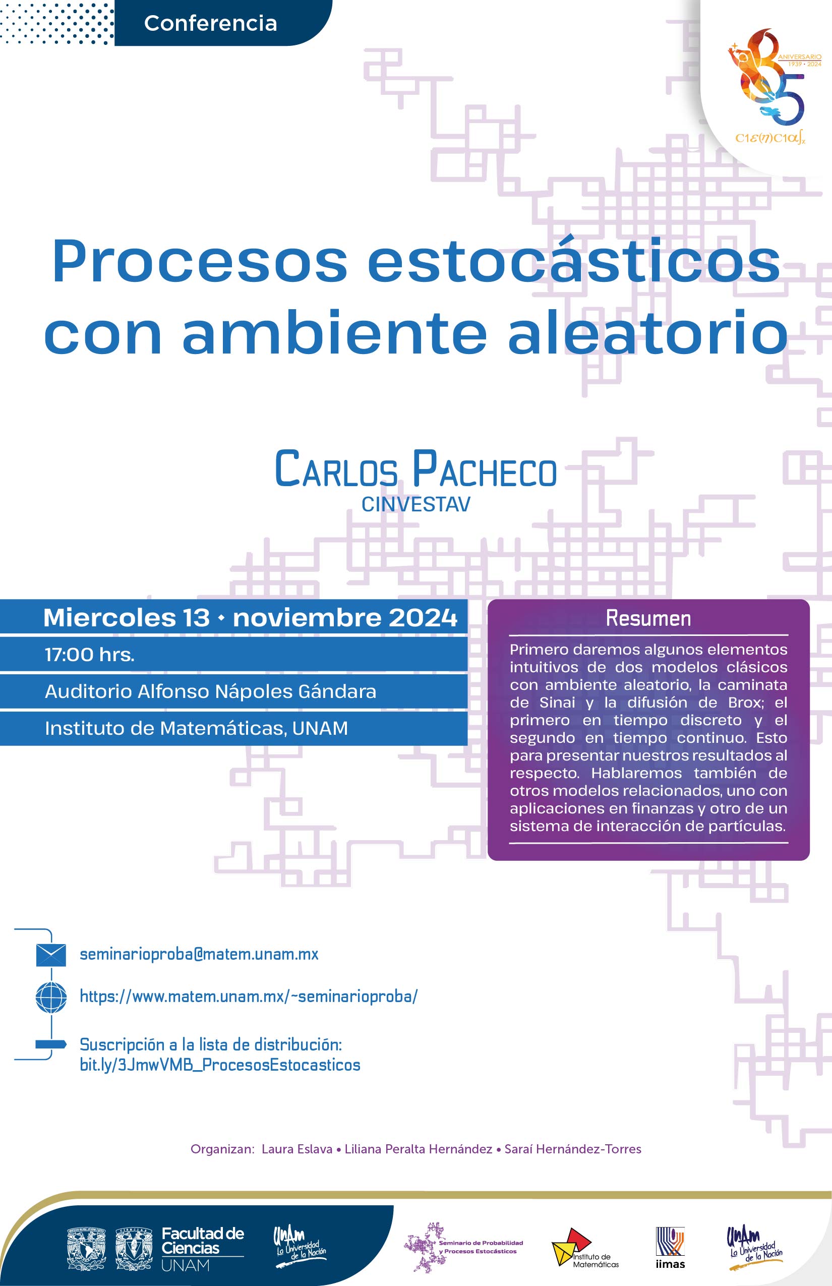 Seminario de Probabilidad y Procesos Estocásticos