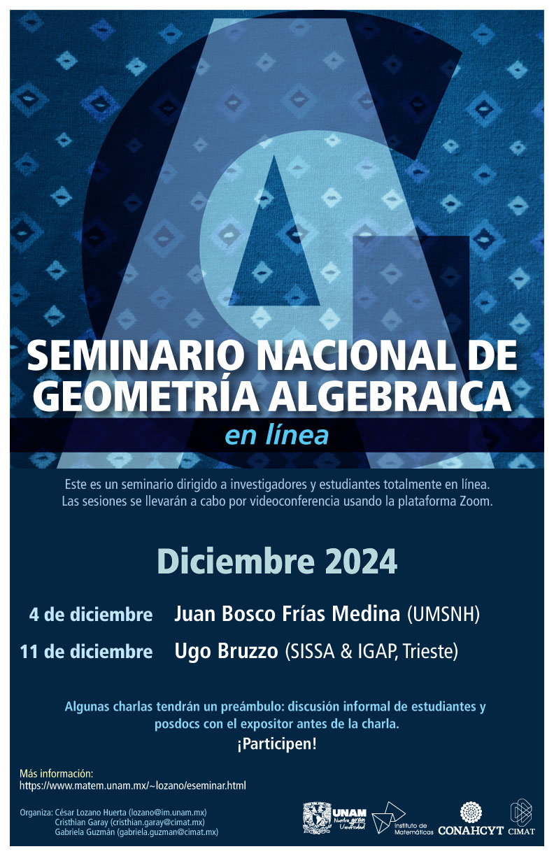 Seminario Nacional de Geometría Algebraica en línea