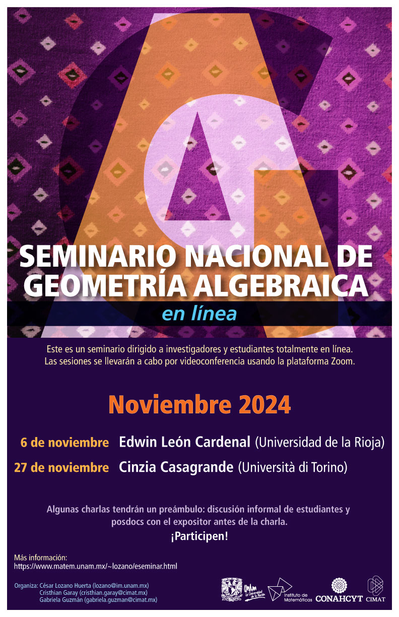 Seminario Nacional de Geometría Algebraica en línea