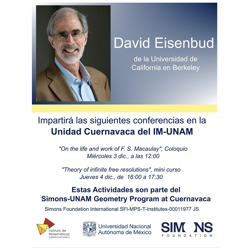 Conferencias de David Eisenbud, Universidad de California en Berkeley 