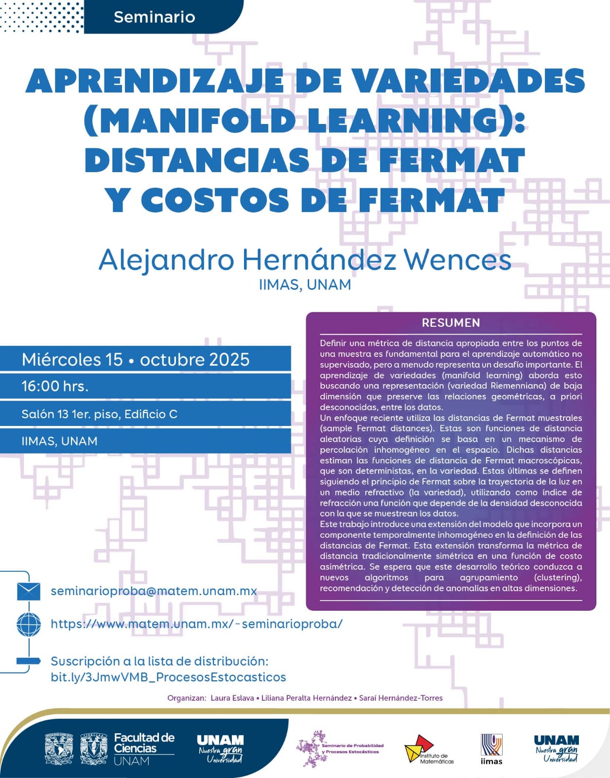 Seminario de Probabilidad y Procesos Estocásticos