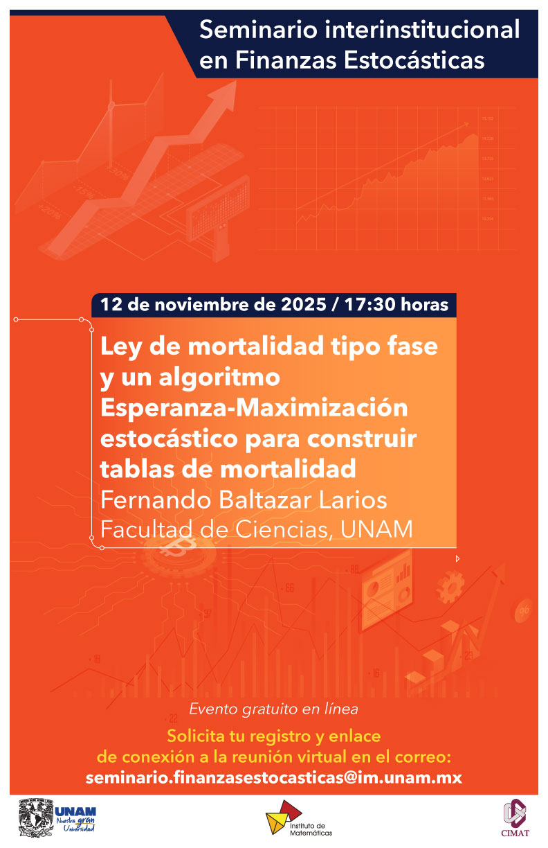 Ley de mortalidad tipo fase y un algoritmo Esperanza-Maximización estocástico para construir tablas de mortalidad - Seminario interinstitucional en Finanzas Estocásticas