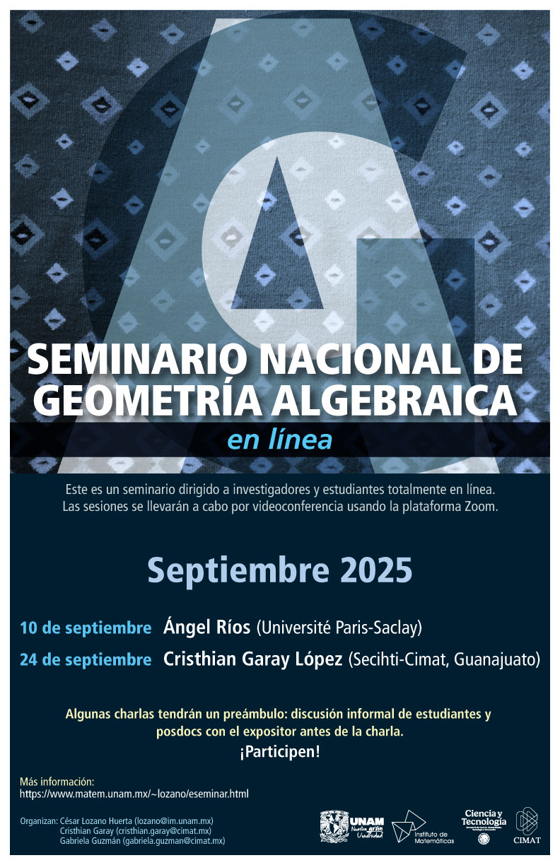 Seminario Nacional de Geometría Algebraica en línea