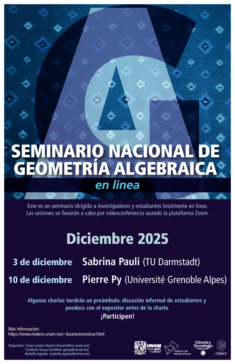 Seminario Nacional de Geometría Algebraica en línea