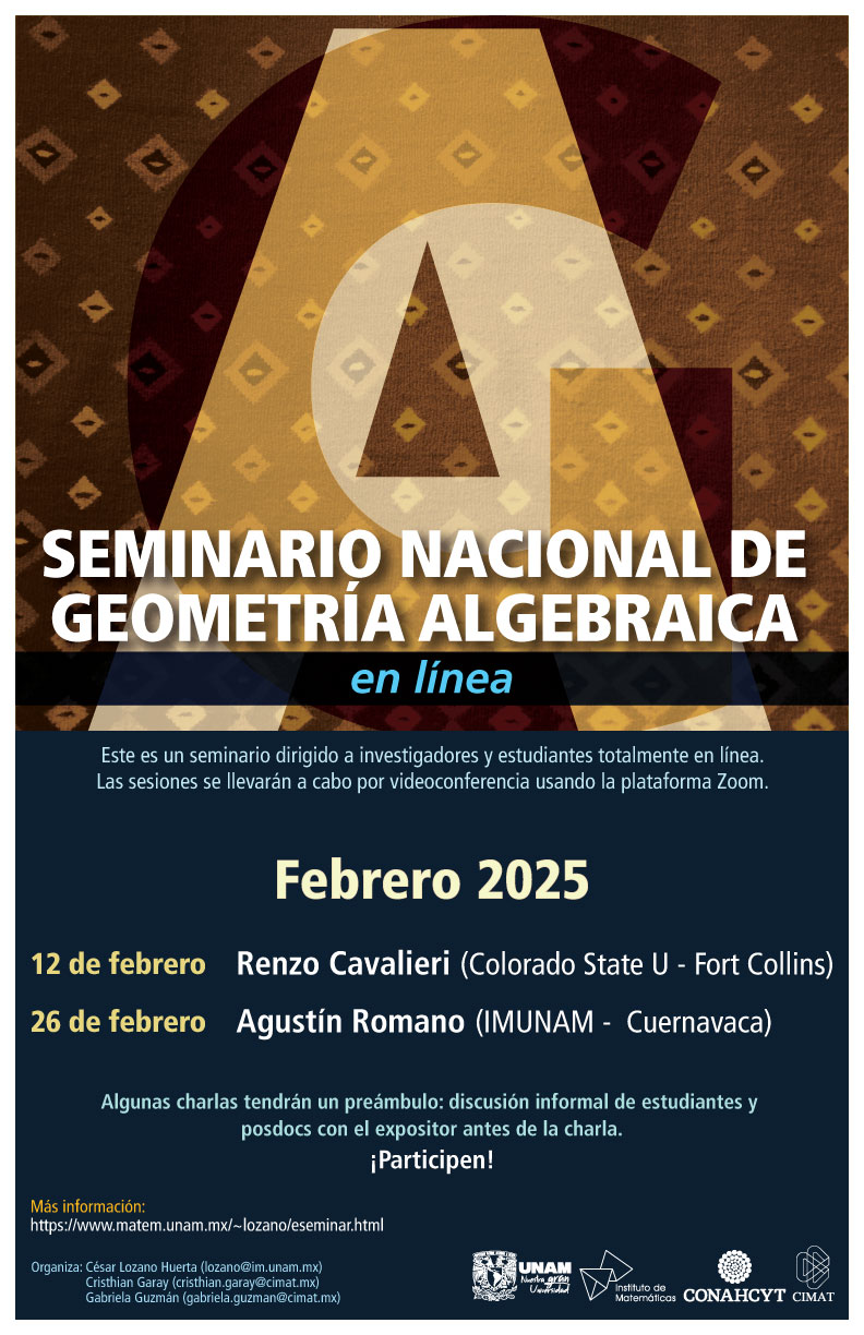 Seminario Nacional de Geometría Algebraica en línea