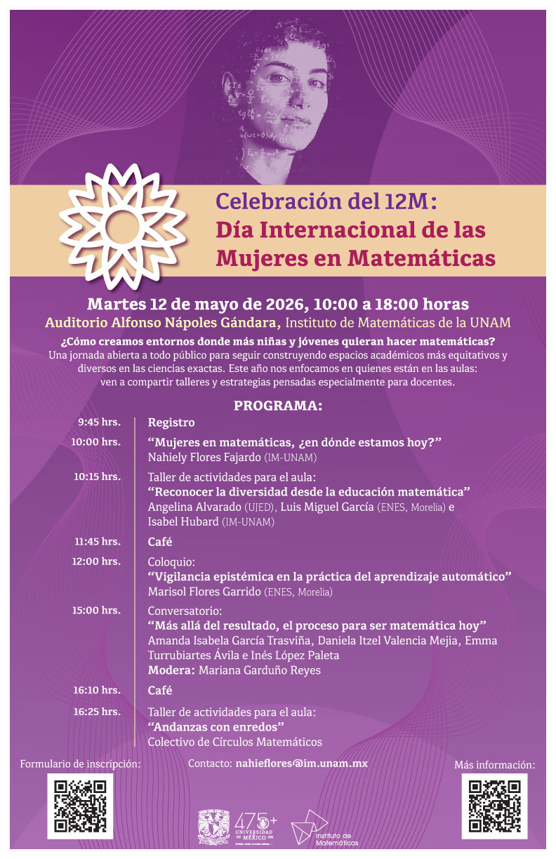Encuentro de mujeres matemáticas: Fortaleciendo la docencia - Celebración del 12M: Día Internacional de las Mujeres en las Matemáticas
