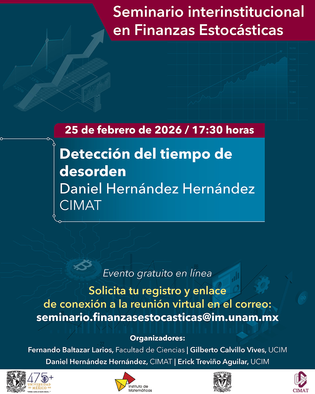 Detección del tiempo de desorden - Seminario interinstitucional en Finanzas Estocásticas
