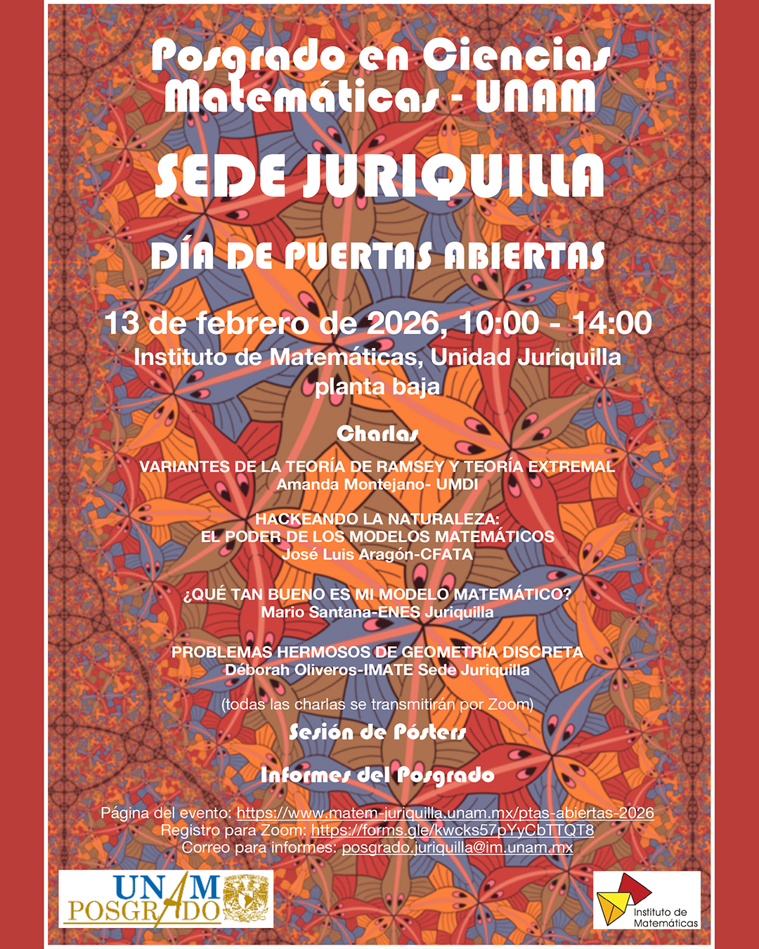 Día de Puertas Abiertas: Posgrado en Ciencias Matemáticas – UNAM Sede Juriquilla