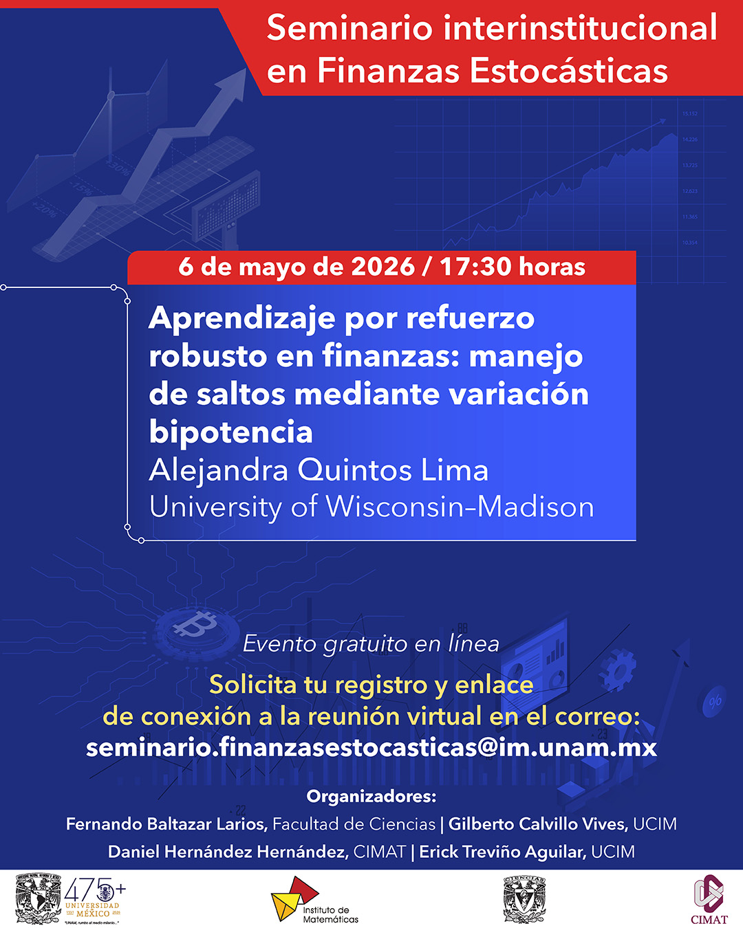Aprendizaje por refuerzo robusto en finanzas: manejo de saltos mediante variación bipotencia  - Seminario Interinstitucional de Finanzas Estocásticas