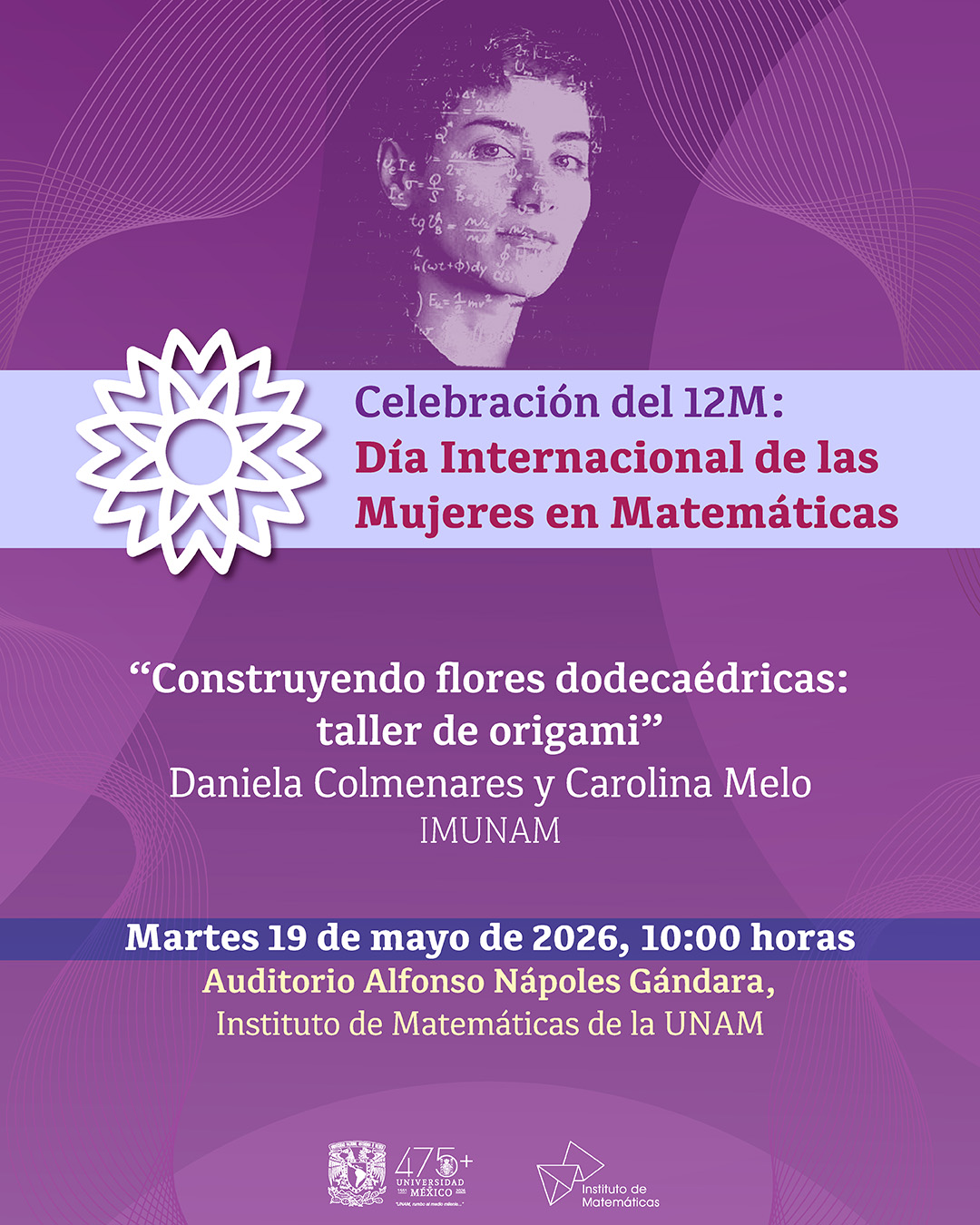 Construyendo flores dodecaédricas: taller de origami - Celebración del 12M: Día Internacional de las Mujeres en las Matemáticas