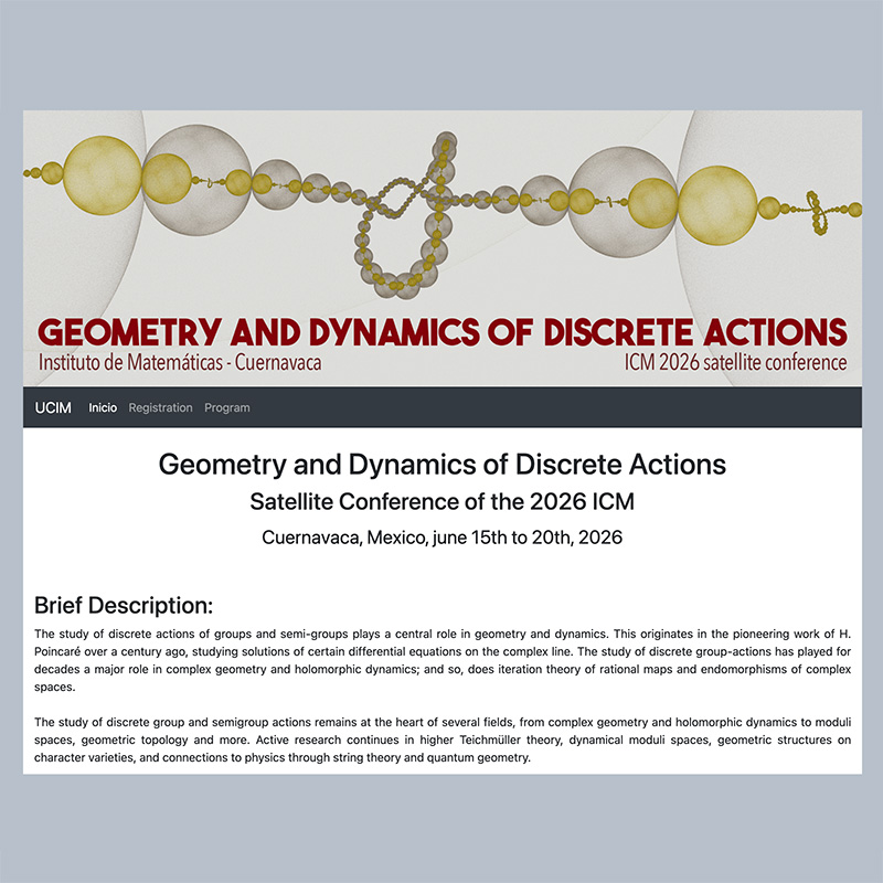 Geometry and Dynamics of Discrete Actions - Satellite Conference of the 2026 ICM