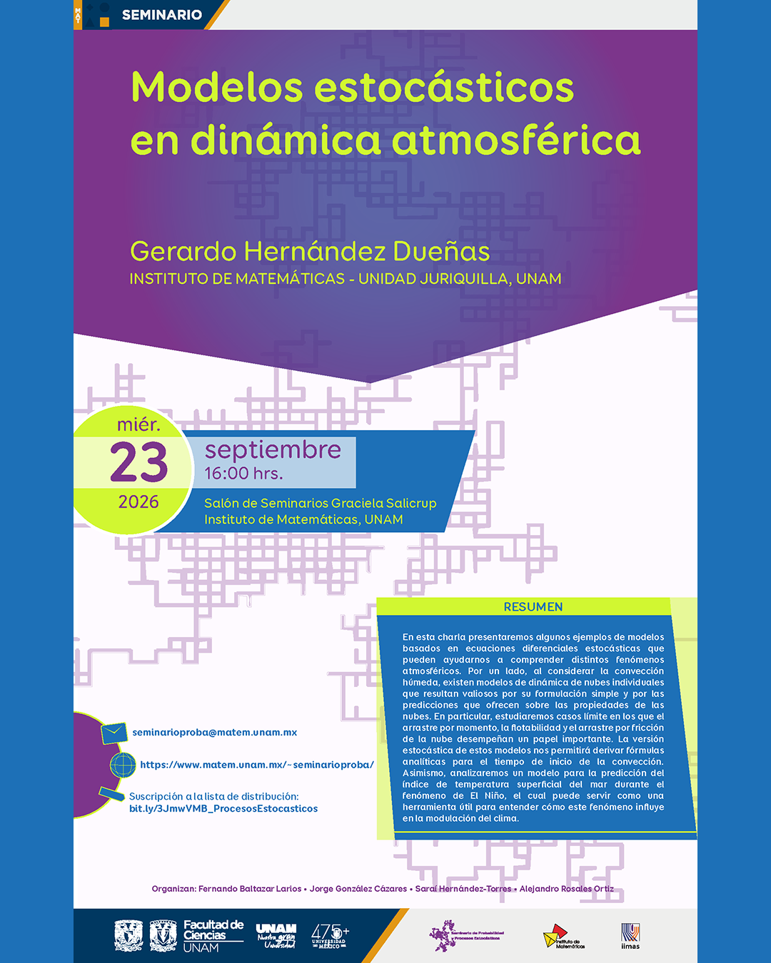 Seminario de Probabilidad y Procesos Estocásticos