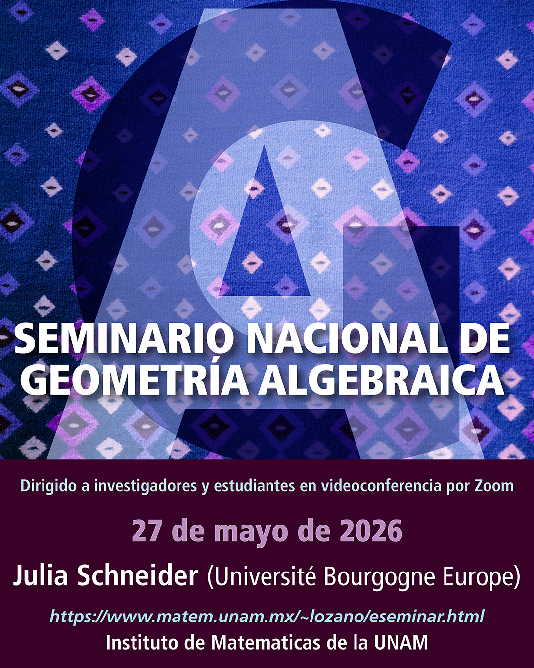 Seminario Nacional de Geometría Algebraica en línea