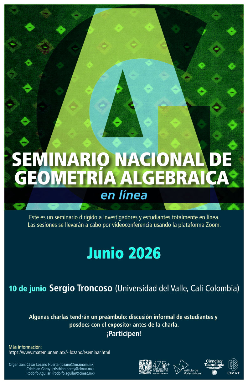 Seminario Nacional de Geometría Algebraica en línea