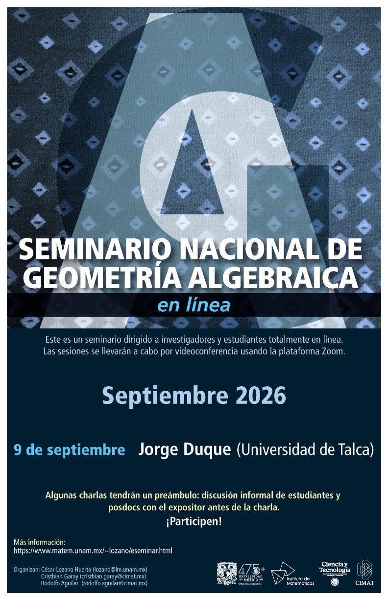 Seminario Nacional de Geometría Algebraica en línea