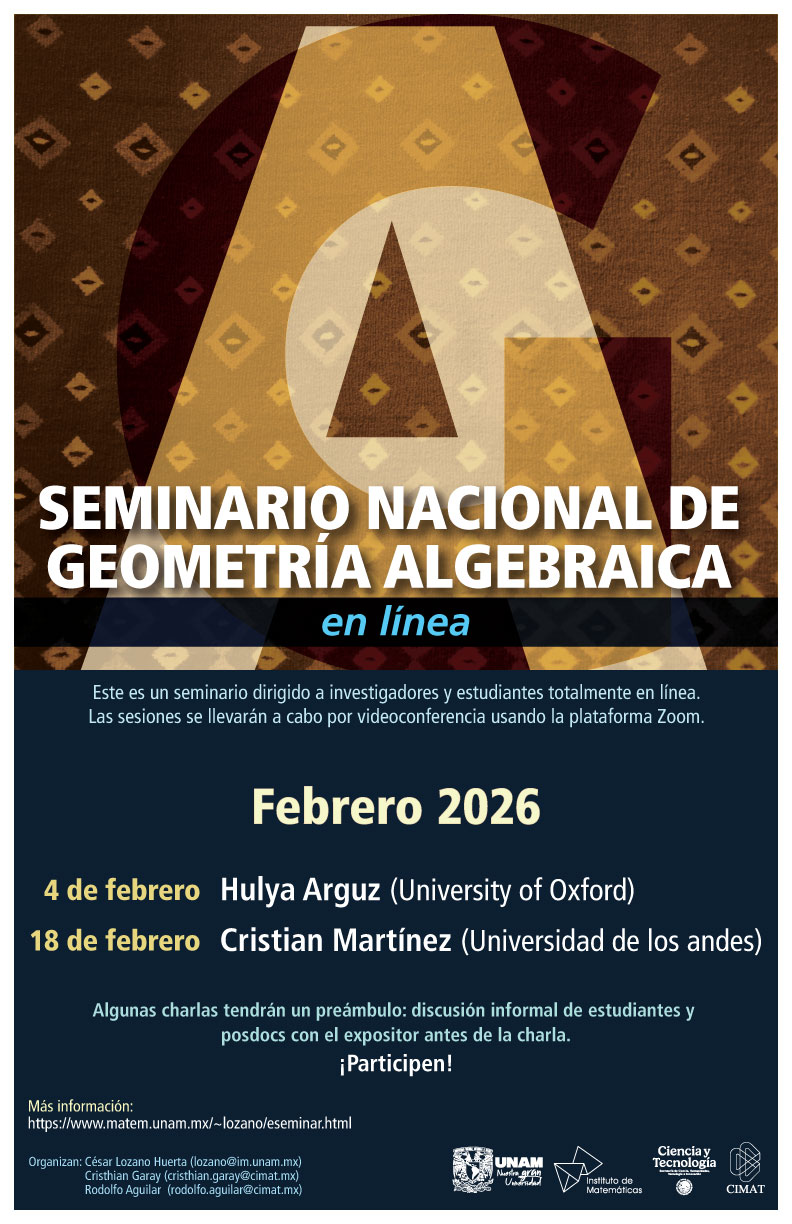 Seminario Nacional de Geometría Algebraica en línea