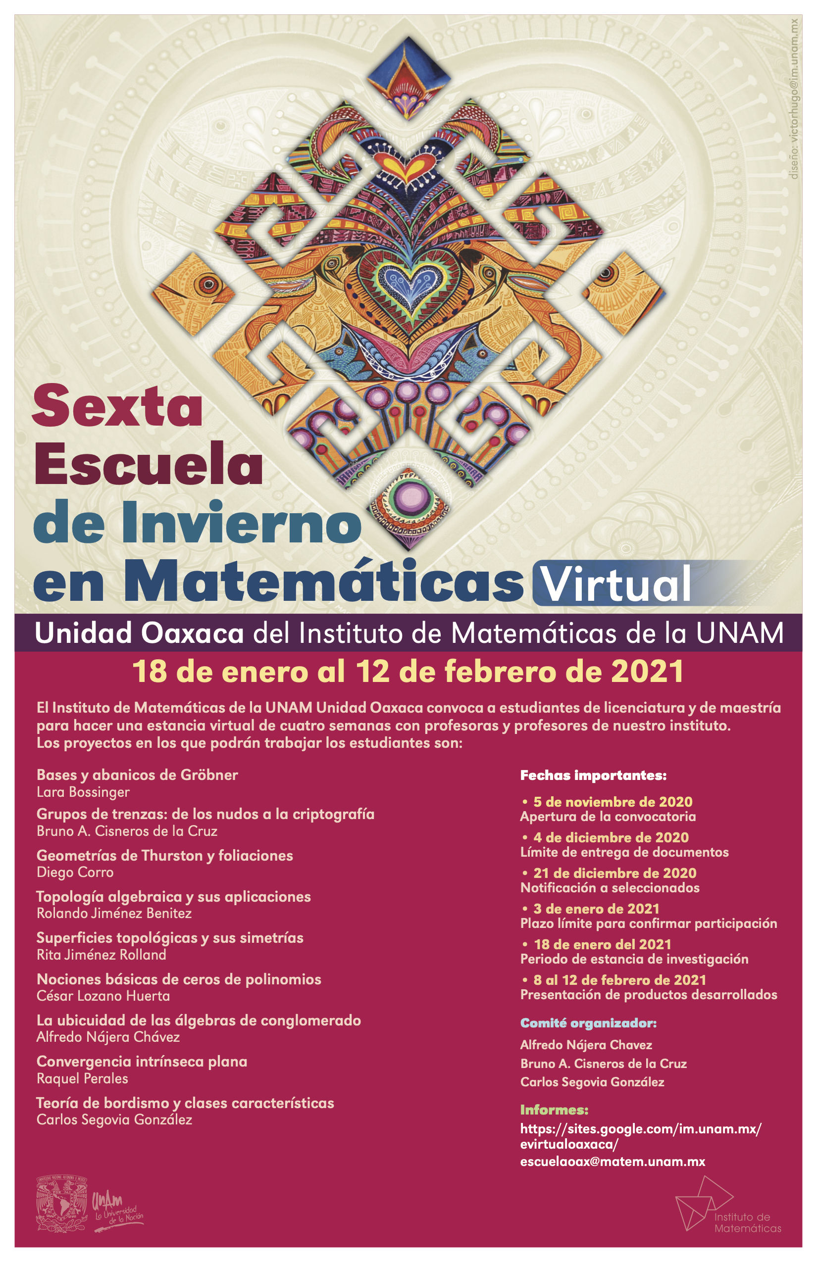 Sexta Escuela de Invierno de Matemáticas en Oaxaca - Virtual -
