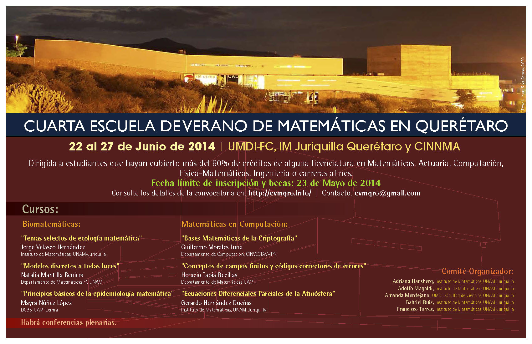 Cuarta Escuela de Verano de Matemáticas en Querétaro