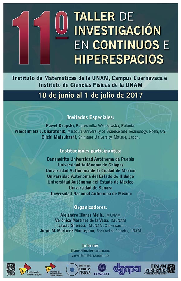 11º Taller de investigación de Continuos e Hiperespacios