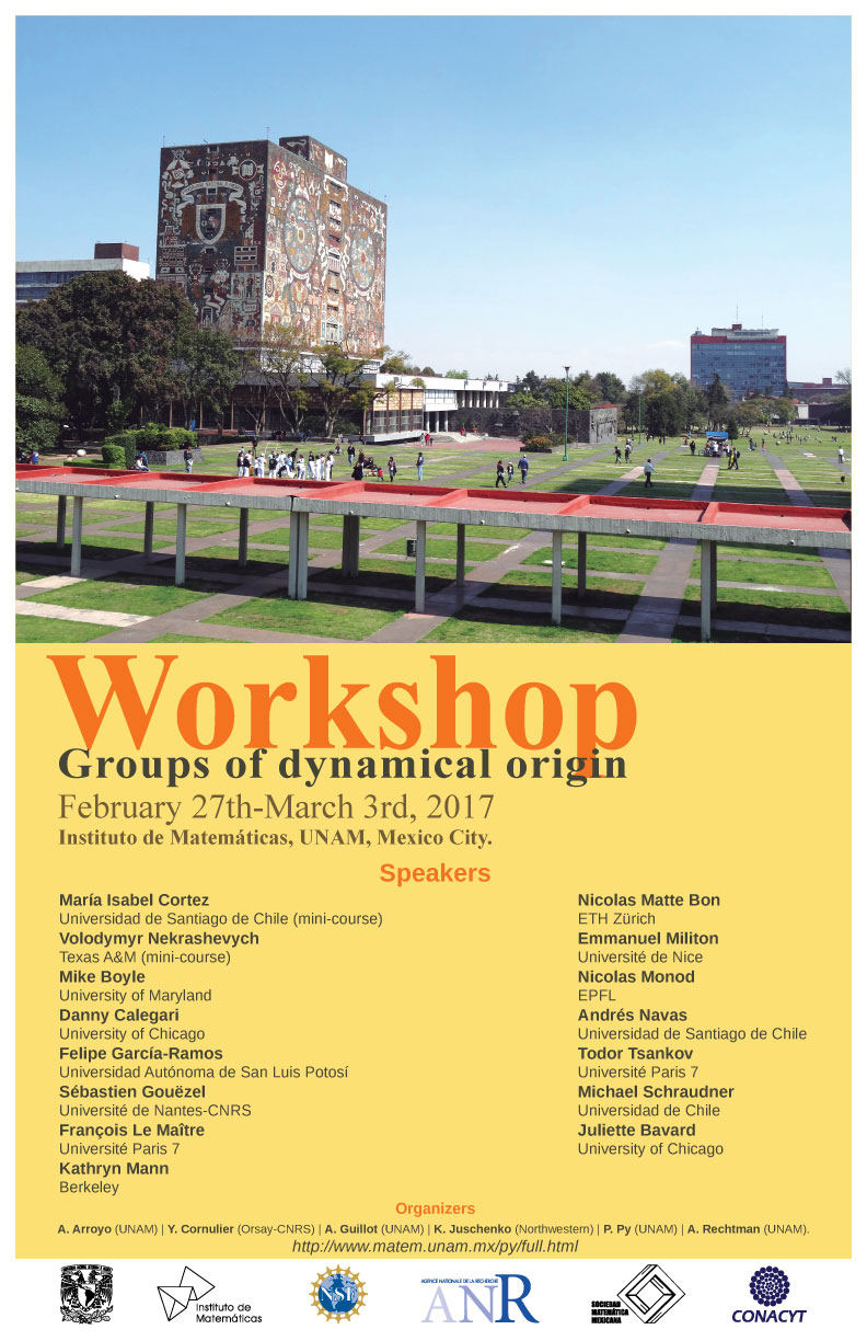 Workshop: Groups of dynamical origin