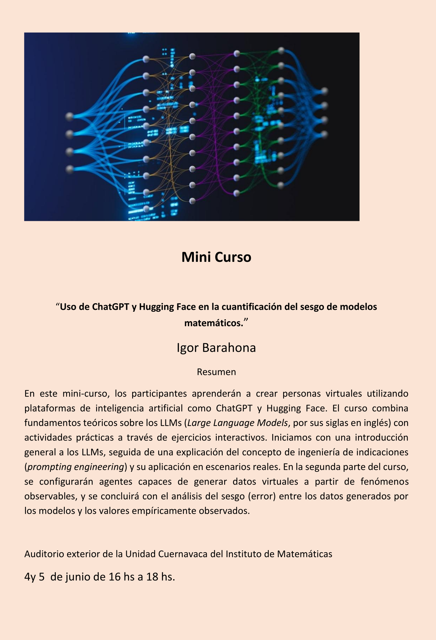 Curso híbrido: Uso de ChatGPT y Hugging Face en la cuantificación del sesgo de modelos matemáticos